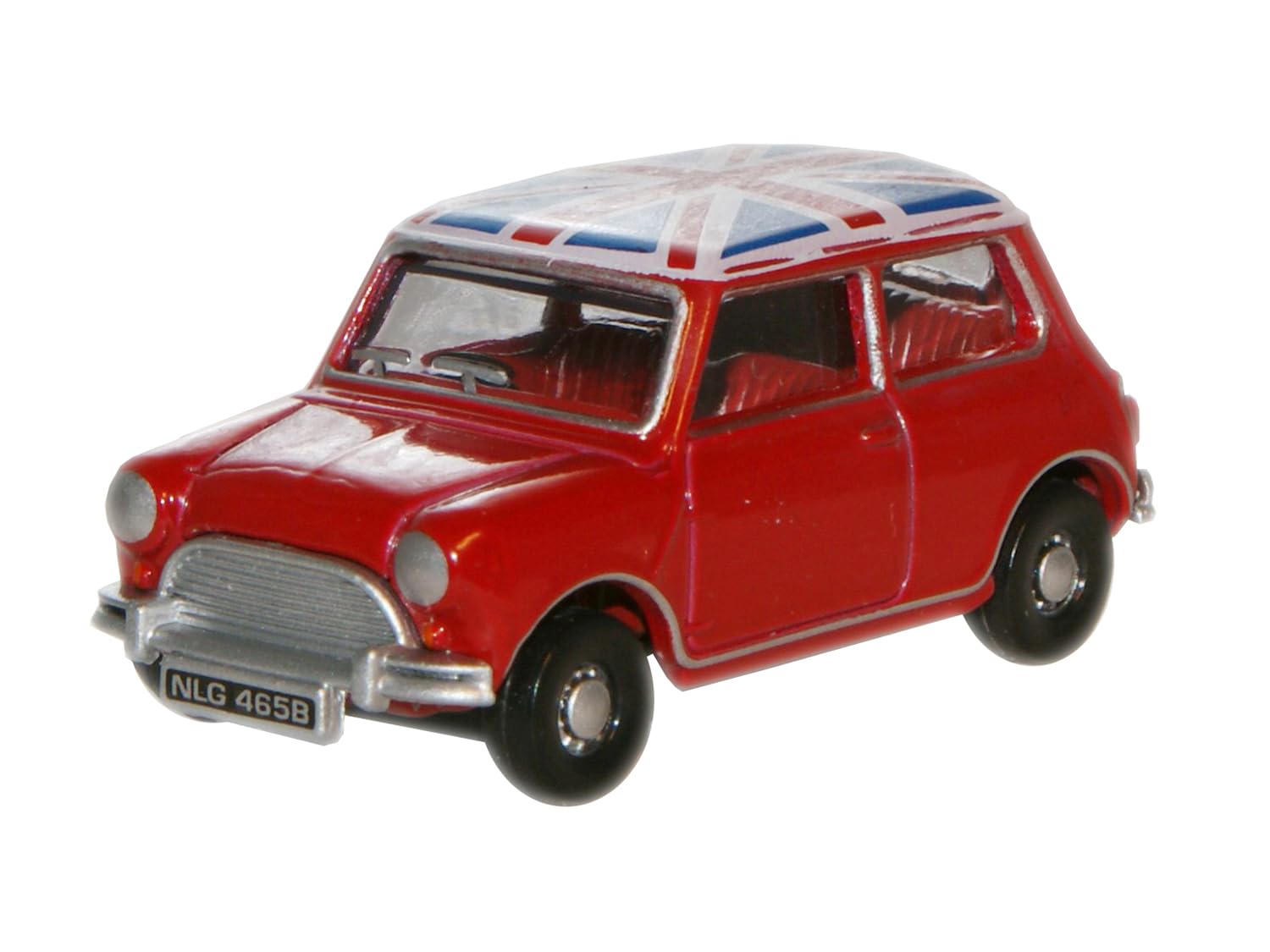 Oxford Diecast 1:76 Tartan Red/Union Jack Austin Mini Collectable model 76MN001
