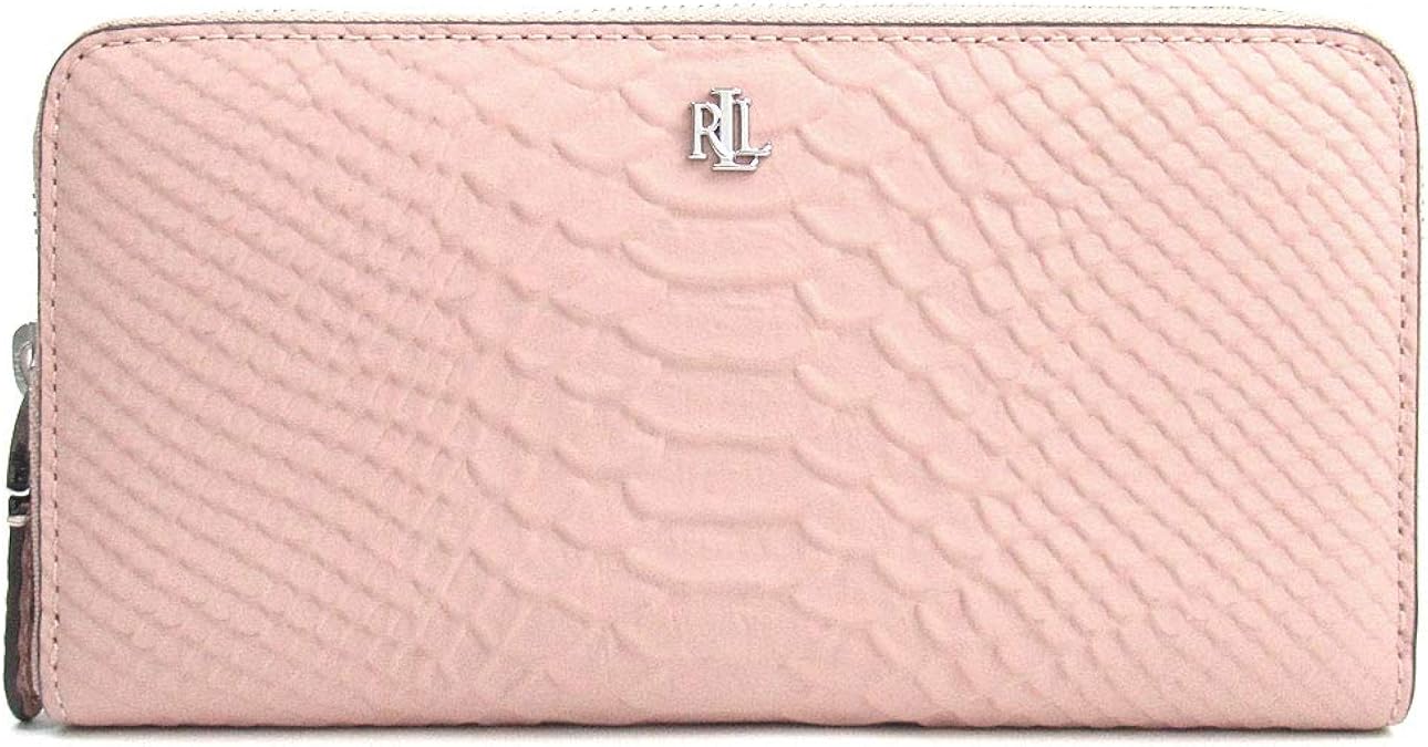 ローレン ラルフローレン 長財布 レディース レザー ヘビ柄 パイソン柄 ラウンドファスナー ピンクベージュ 002 並行輸入品 財布 Amazon