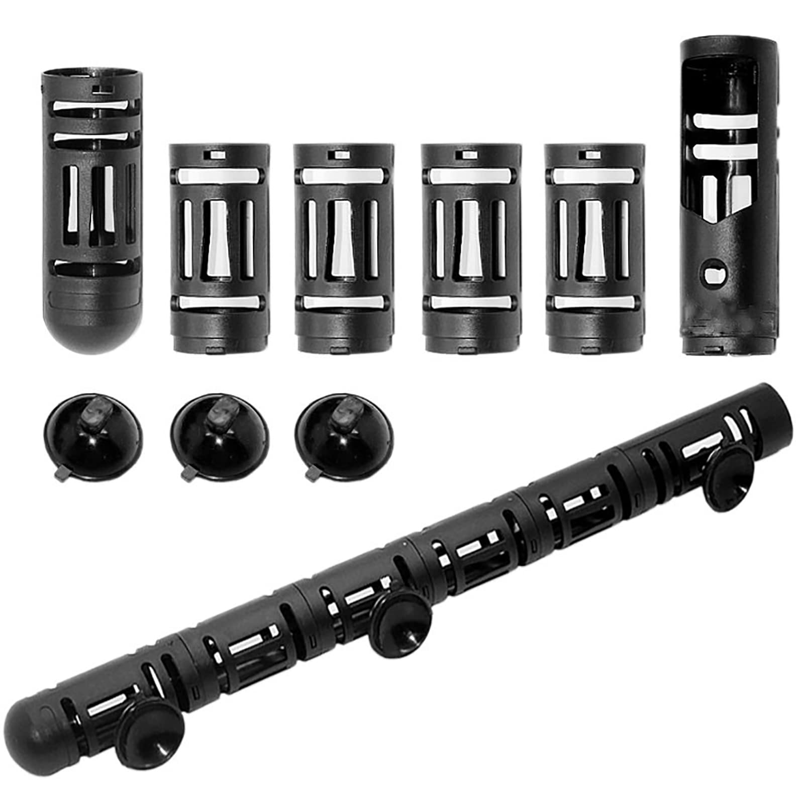 WANGCL Fish Tank Heater Guard Protector Detachable Fish Tank Heating Rod Sleeve Plastic Aquarium Heater Protective Cover Guard with Suction Cups