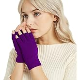 Novawo Wool Blend Fingerless Gloves Warm Arm Warmers Unisex Typing Gloves
