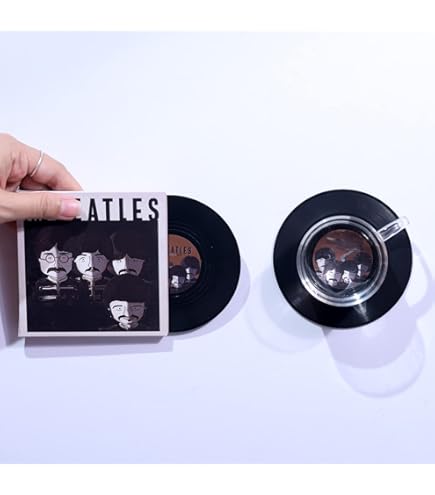 Amazon.com | Retro Musique Set of 8 The Beatles Vinyl Coasters