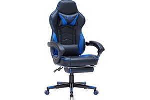 SNUGWAY Gaming Chair High Back Ergonomic Racing Computer Desk with Comfortable Lumbar Support and Headrest Girl Gamer Height Adjustable