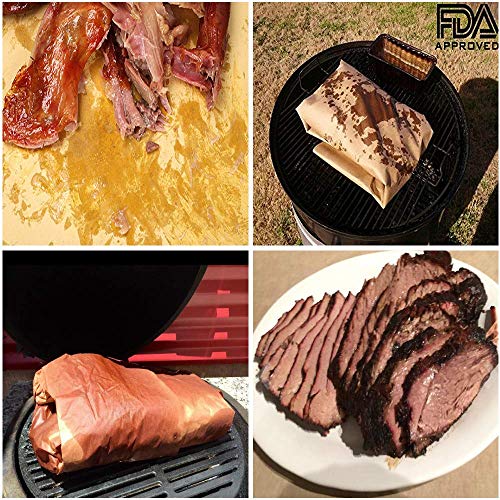 Brown Kraft Butcher Paper Roll - Natural Food Grade Brown Wrapping Paper for BBQ Briskets,Smoking & Wrapping Meats,18" x 2100" (176 ft) - FDA Approved - Unbleached Unwaxed and Uncoated