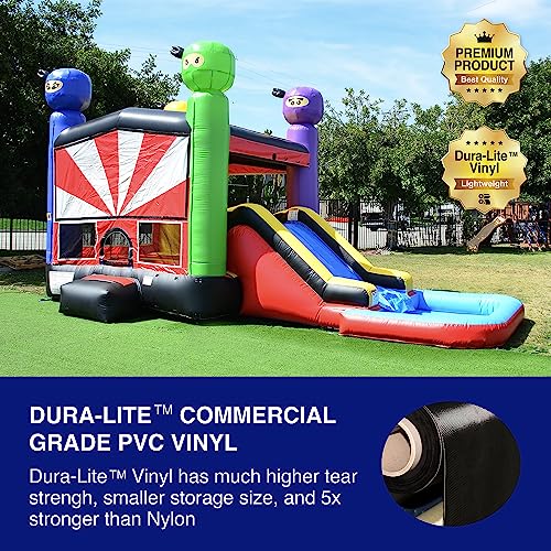 JumpOrange Commercial Grade Inflatable Ninja Warrior Bounce House with