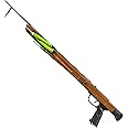 JBL Spearguns Woody Elite Performance Speargun for Spearfishing, Freediving, Scuba Diving, Fishing, Diving, Mahogany Barrel, Stainless Steel Shaft, Open Muzzle, Easy Stretch Kevlar Bands, Made in USA