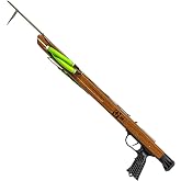 JBL Spearguns Woody Elite Performance Speargun for Spearfishing, Freediving, Scuba Diving, Fishing, Diving, Mahogany Barrel, Stainless Steel Shaft, Open Muzzle, Easy Stretch Kevlar Bands, Made in USA