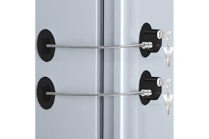 CICICO 2 Pcs Fridge Lock, Refrigerator Lock for Children, Mini Fridge Locks for Kids, Freezer Lock, Used in Refrigerator Door, Cabinets, Drawers, Toilet Seat (Pads Size: 2.1 x 1.5 in)