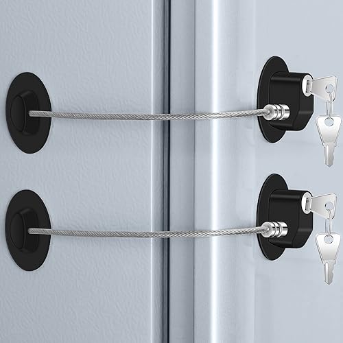 2 Pcs Fridge Locks For Children - Mini Fridge & Freezer Locks