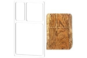 BENECREAT 3 Pocket Valet Tray Router Templates, Rectangle Clear Acrylic Template, Woodworking Router Template, Transparent Router Inlay Template for Student Painting Supplies and Craft Projects