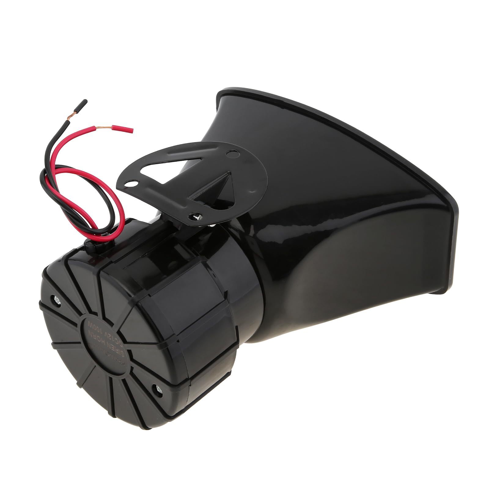 ePathChina 7 Tone Sound Loud Car Siren Vehicle Horn Hooter/Ambulance/Siren/Traffic Sound with Black Remote Controller 12V 100W (1PC Remote Controller)