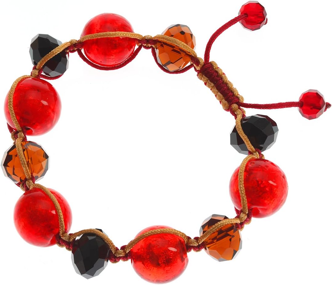 Lova Jewelry "Passion Red Murano Glass Beaded Fashion Bracelet