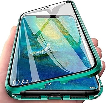 Hdomi Oppo A52 Oppo A72 Funda Adsorcion Magnetica De La Caja De Vidrio Templado De Doble Cara 360 Proteccion Completa Carcasa Para Oppo A52 Oppo A72 Verde Amazon Es Electronica