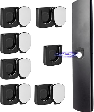 KALIONE 6 Pack Magnetic Wall Mount Remote Control Holder - Black