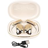 Real Time AI Language Translation Earbuds, 140 Languages Translator Earbuds, Battery & Charging Case, APP Enabled Translator Device for Travel, Business (White+Gold)