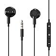 Hi-Res Extra Bass Earbuds Noise Isolating in-Ear Headphones Wired Earbuds with Microphone for iPhone, iPod, iPad, MP3, Huawei, Samsung, Lightweight Earphones with Volume Control 3.5mm Jack Headphones