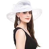 SAFERIN Women's Organza Church Fascinator Bridal Tea Party Wedding Hat