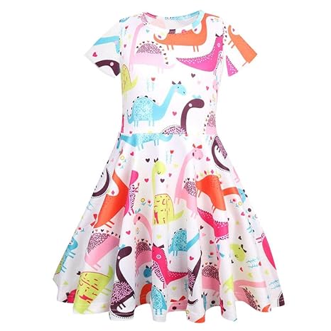 1PC Girls baby clothes kids Baby Girls summer DRESS Party daily cartoon dress