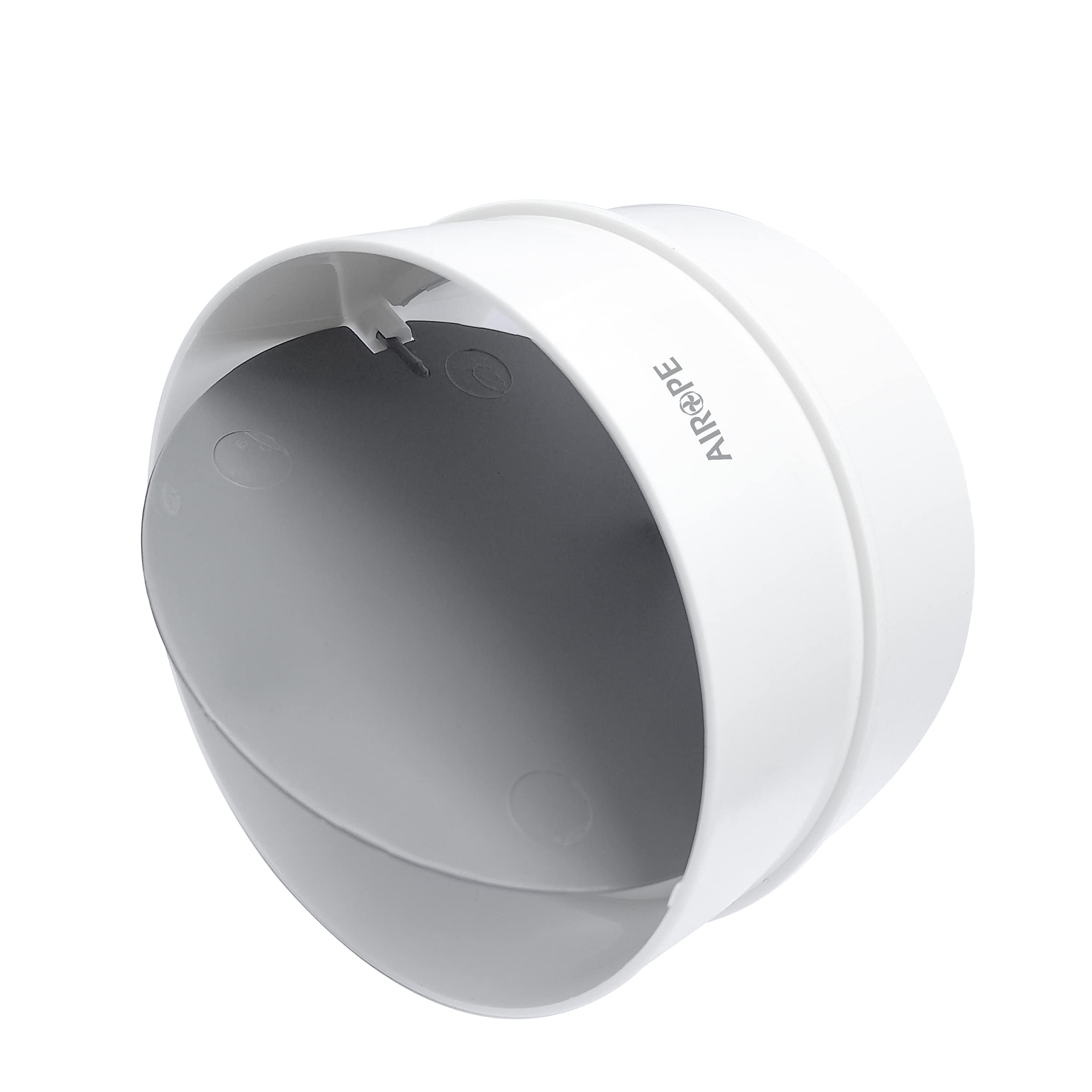 Airope, Connector & Connector Ø 100 mm with Non-Return Valve for Round Duct Ventilation Pipe and Extractor System, Helps Prevent The Return of circulating Fluid.