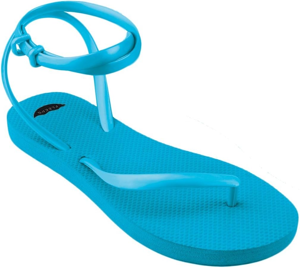 blue flip flops womens