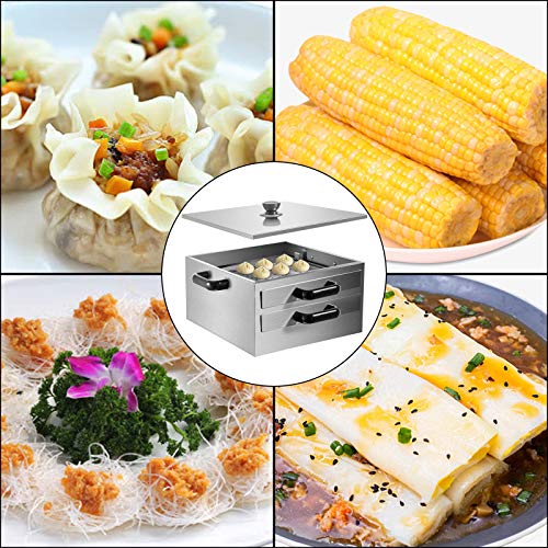 VEVOR Rice Noodles Steamer, 2Layer Rice Noodle Rolls Maker, FoodGrade