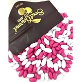 SweetGourmet Licorice Pastels, Pink and White Candy Coated Licorice Bites - Crunchy, Soft and Chewy - 2 Pound Bag