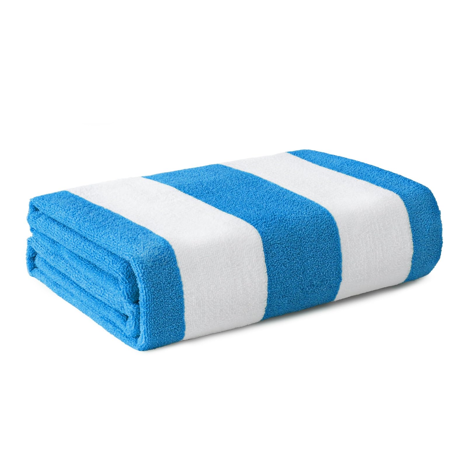 Whale Flotilla Microfibre Large Quick Dry Beach Towel, Sand Free Bath Travel Pool Towel Lightweight and Absorbent, Striped Blue, 76 x 152 cm