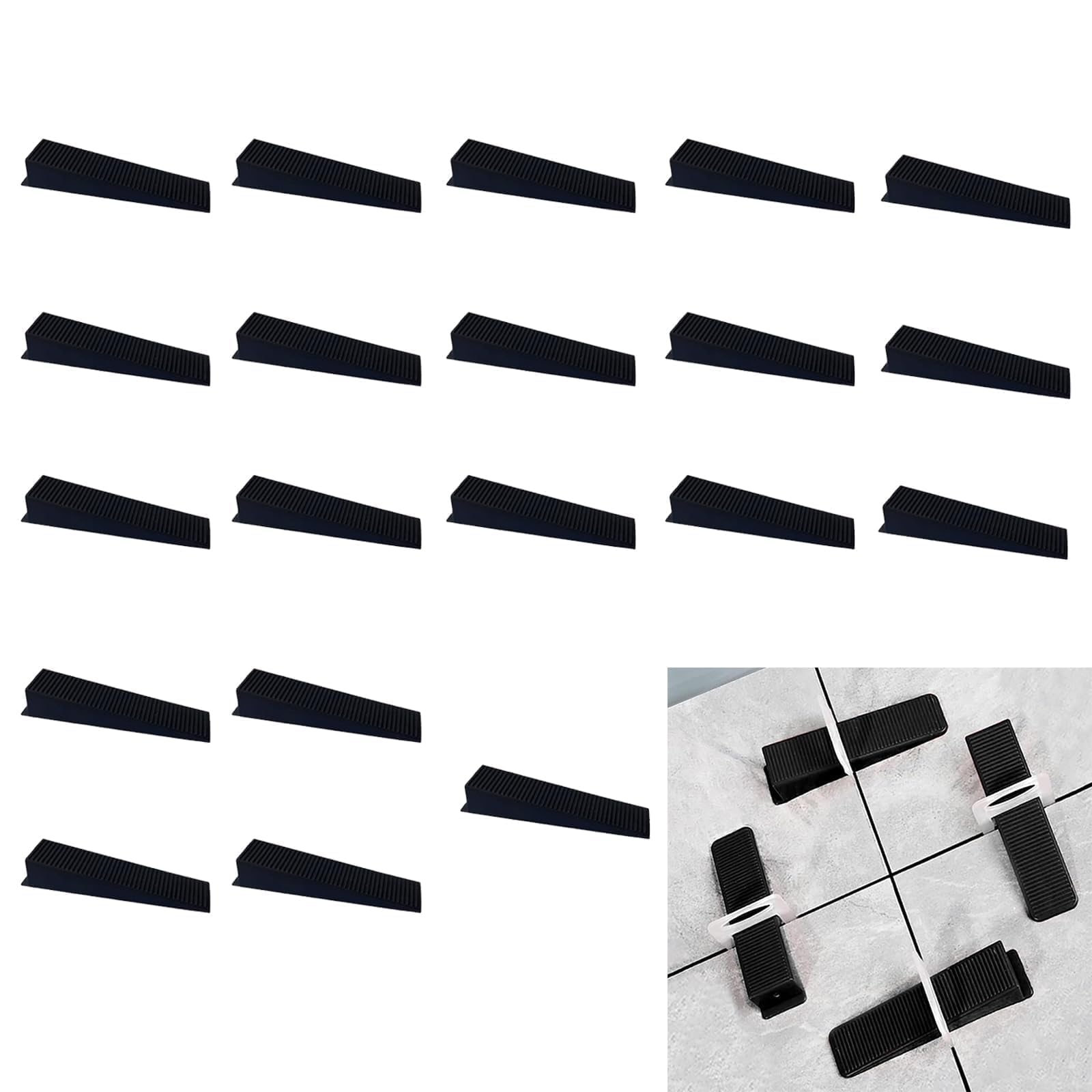 20pcs Fence Panel Wedges for Levelling, Fence Panel Clips 75x 19mm for Levelling, Fences Panels Wedges Stop Rattling, Rattling Fences Accessories for Wooden Door
