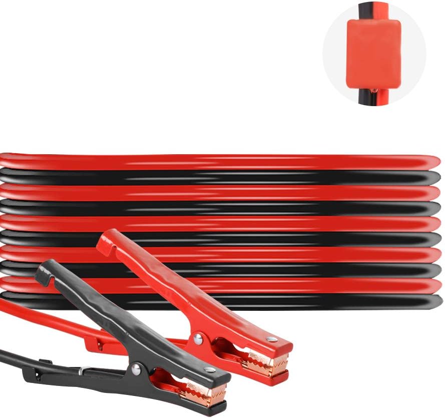 KvSrr car jumper cables 6 Gauge 16FT 350A with surge protection Travel Bag