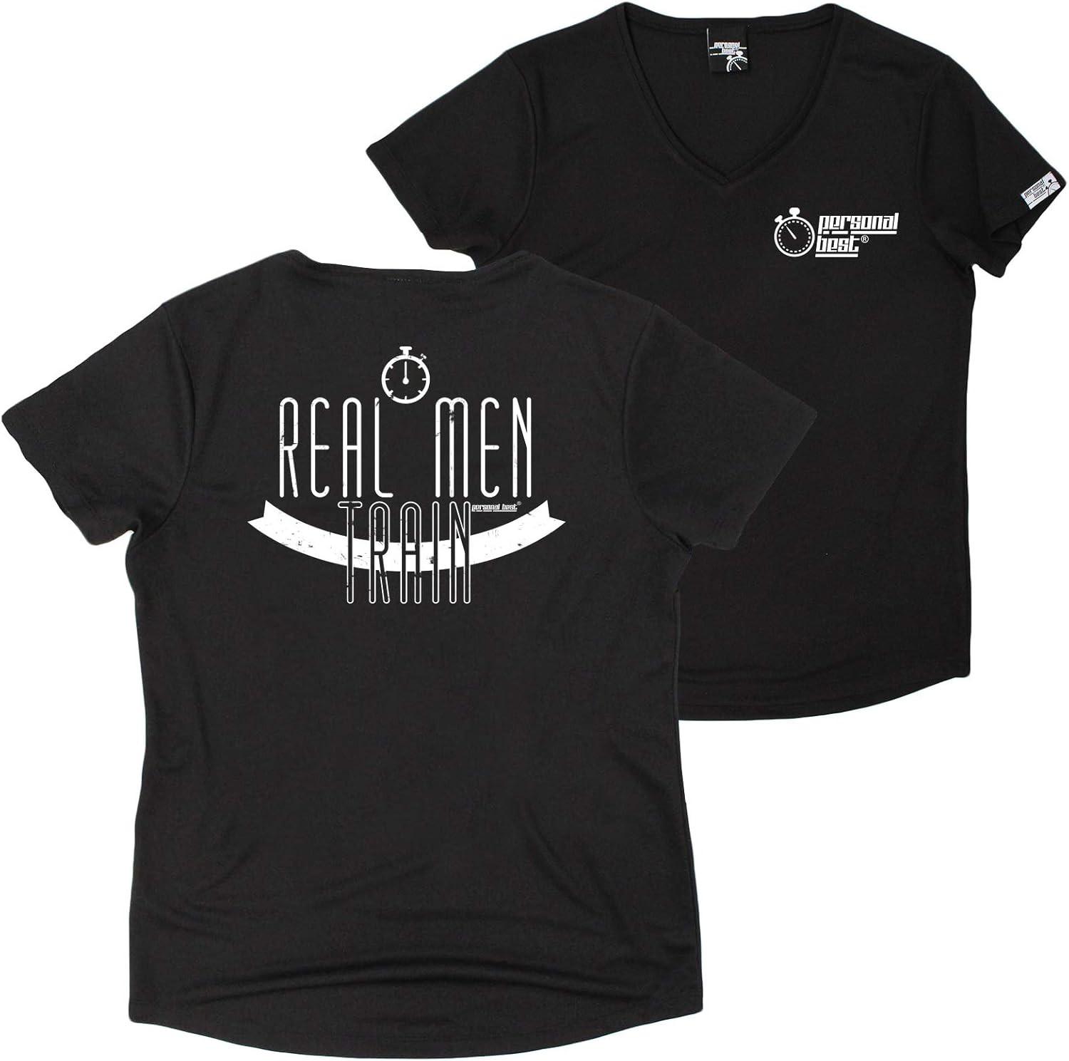 Womens Running Tee Fb Real Men Train V Neck Dry Fit Performance T Shirt Amazon Co Uk Clothing