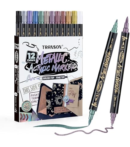 Metallic Marker Pens Set Of 24 Colors Premium Pain... – Grandado