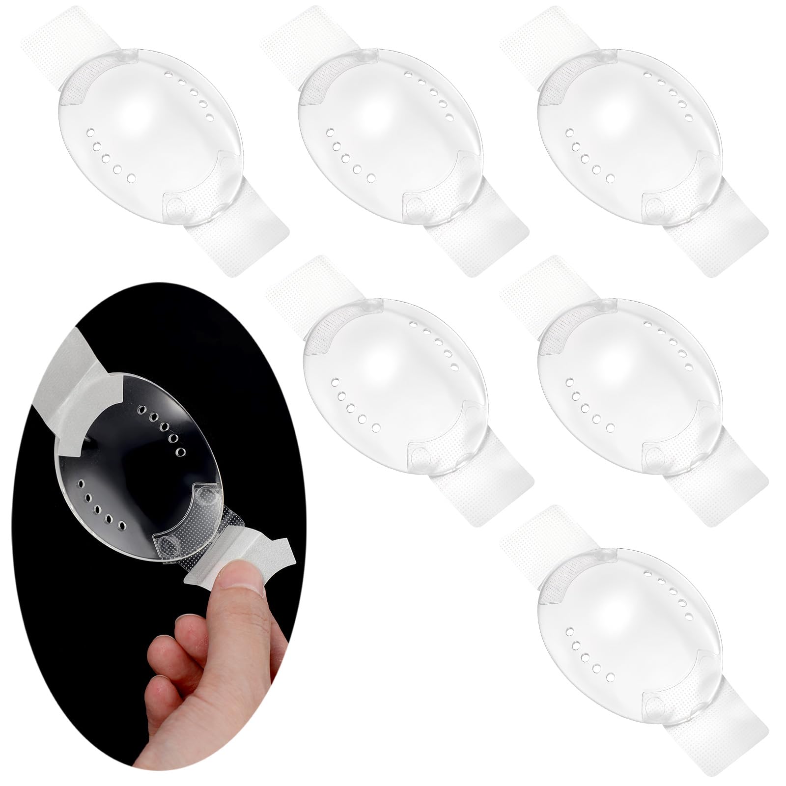 Photo 1 of Wanmu 6Pcs Clear Eye Patch, Plastic Eye Shield After Cataract Surgery, Breathable Eye-Shields with Tape for Post-Surgery Care & Sleeping