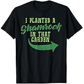 St Patricks Day Pregnancy Dad Planted Shamrock Baby Men T-Shirt