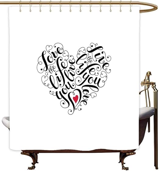 Amazon Com Marymunger Womens Shower Curtain Love Inspiring Quotes