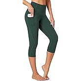 Heathyoga Capri Leggings for Women High Waisted Capri Leggings with Pockets for Women Tummy Control Yoga Pants Women