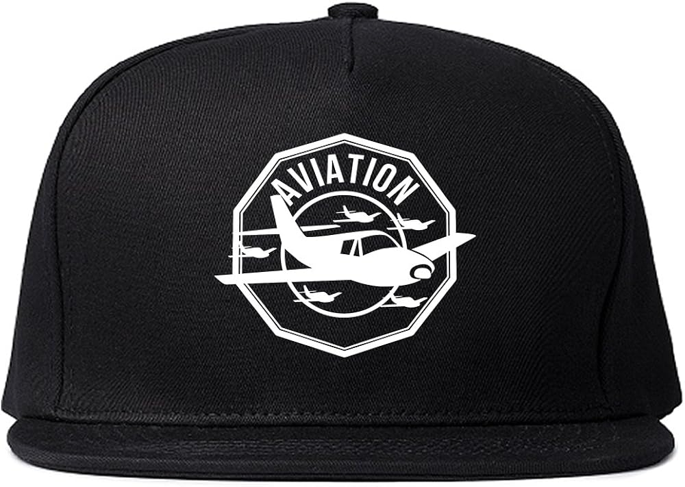 Aviation Airplane Aviator Snapback Hat Cap Black at Amazon Men’s