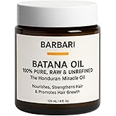 BARBARI 4 oz Raw, Unrefined Batana Oil from Honduras - 100% Pure & Natural | Hair Growth, Moisturizing & Repairs Split Ends | Dr. Sebi | Deep Hydration, Shine & Scalp Nourishment for Men & Women