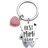 Fmekosdz Mimi Stuff Nanna Gifts Grandma To Be Keychain Gigi Jewelry Best Mimi Ever Keychain