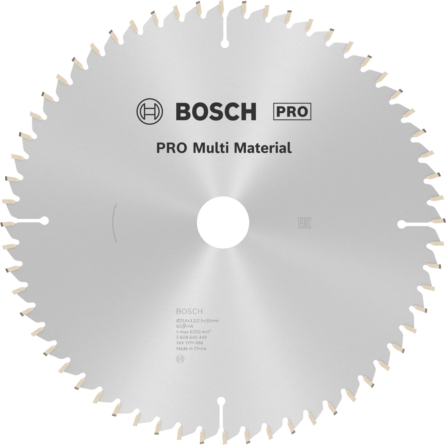 Bosch 1x PRO Multi Material Circular Saw Blade for Corded Mitre Saws (for Aluminium, Plastics, Ø mm, Professional Accessory Mitre Circular Saw)