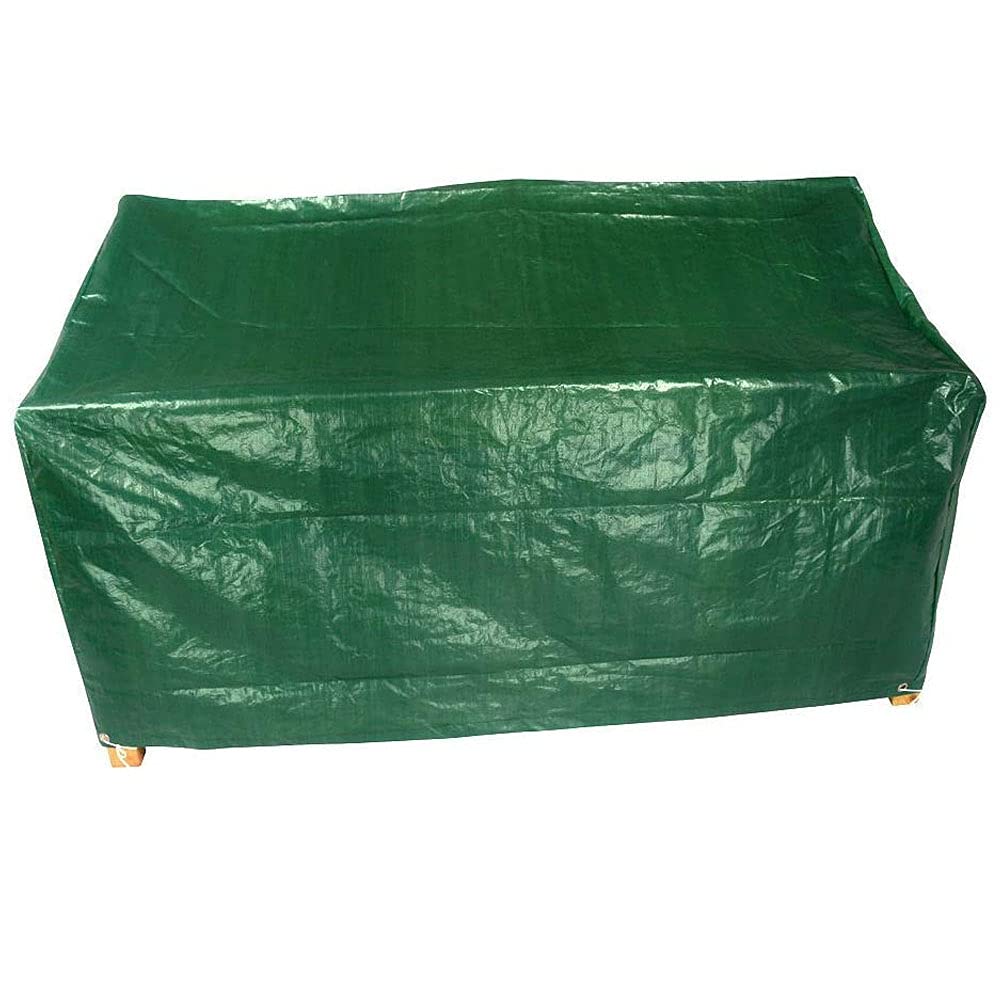 Parkland 3 Seater Bench Cover for Outdoor Garden Patio Bench Waterproof Rainproof Outside Weather Green Polyethylene Furniture Cover 163cm x 66cm x 81cm