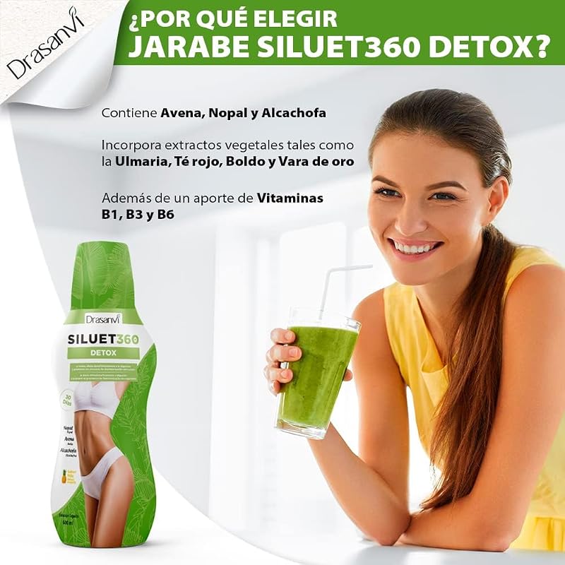 Detox Siluet 360 Drasanvi Control de Peso en 600ml Liquido de Uso Diario