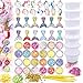 60PCS Slime Supplies Unicorn Mermaid Slime Charms Glitter Jars 4OZ Slime Containers with Lids Slime Making Kits Supplies