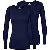 Adar Underscrubs for Women 2 Pack - Long Sleeve Underscrub Comfort Tee