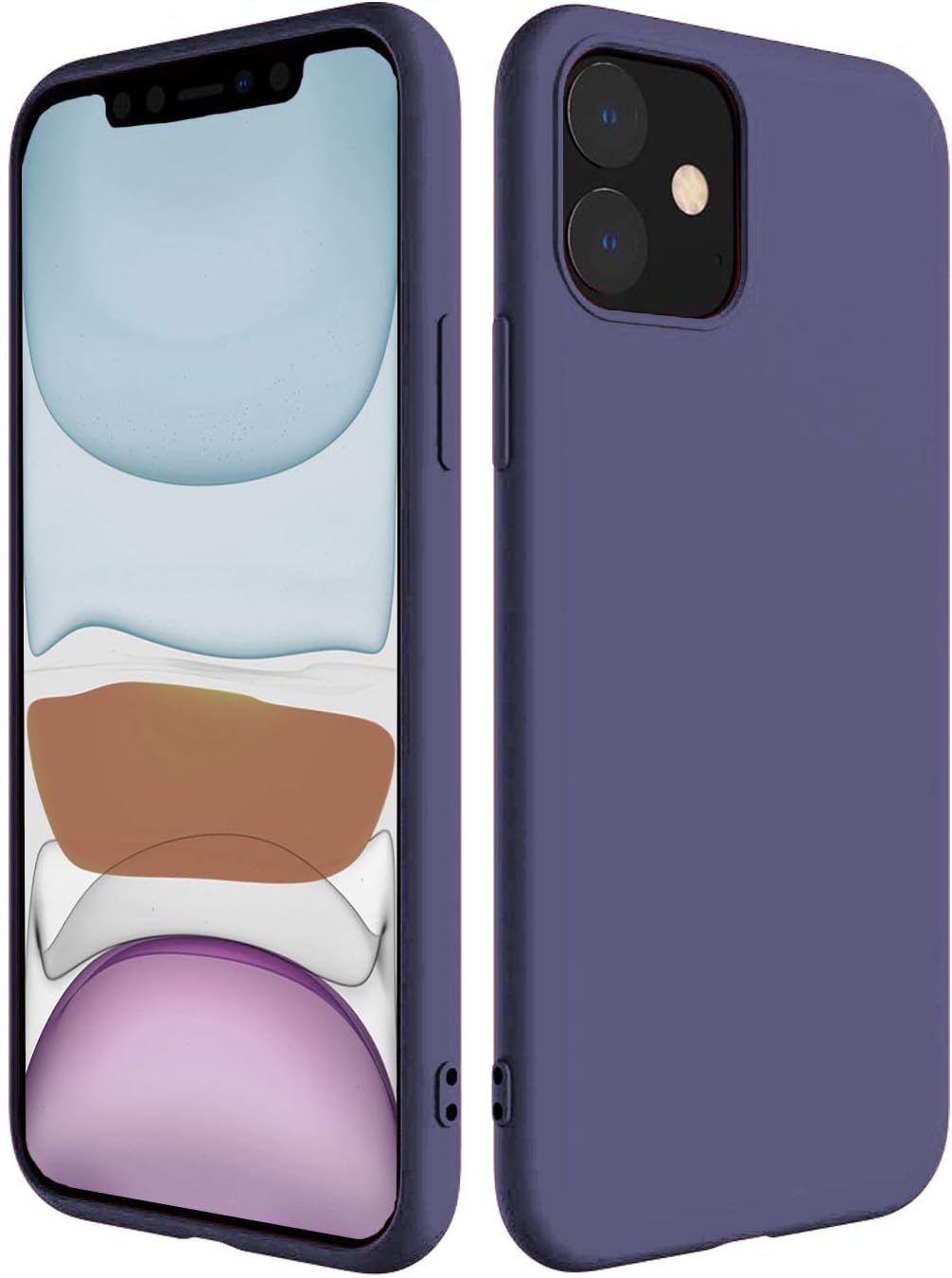 iBarbe Compatible with iPhone 11 PRO MAX 6.5 Inch Case, Soft Silicone Gel Rubber Bumper Case Anti-Scratch Microfiber Lining Phone Bumper with Anti-Scratch Shockproof Protective Cover -Dark Blue