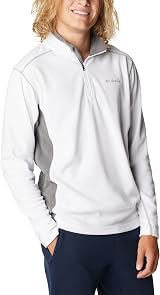 Columbia Klamath Range 2 Half Zip Fleece White Gray L EU Mens view 5