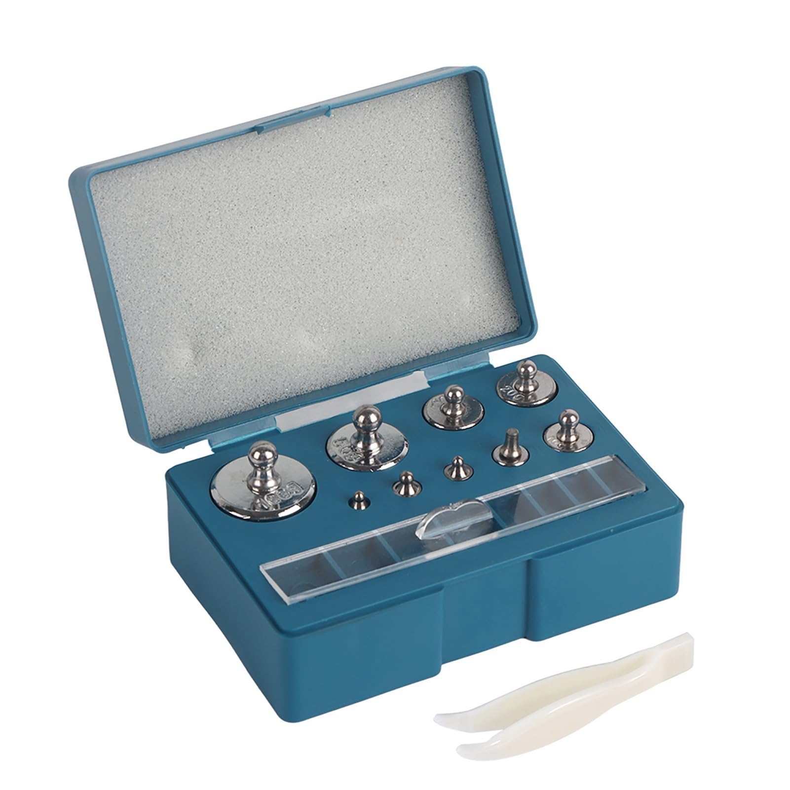 17Pcs Calibration Weight Set 10mg-100g Precision Steel Scale Calibration Weight Kit Set Calibration Gram Scale Weight Set with Storage Case and Tweezer 211.1g for Jewelry Scale General Laboratory