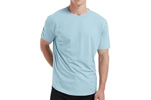 netdraw Men's Ultra Soft Bamboo Viscose T-Shirt Curve Hem Lightweight Cooling Short/Long Sleeve Casual Basic Tee Shirt