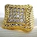 Ahappy-Hip hop Size 8-15 Jewelry Men Wedding Engagement 18K Gold Filled Ring R105