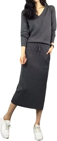 Amazon Co Jp ランドロップ Landrop Vネック ロングタイトワンピース スリットワンピース スリット入り レディース ブイネック V首 セクシー ロング 大きいサイズ ユッタリ ロング丈 マキシ ロングタイトスカート カジュアル タイトワンピース ロングワンピース