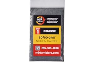 1lb of MJR Tumblers Premium 60/90 Coarse Silicon Carbide Rock Polishing Grit for Step/Stage 1, MJR Tumblers is a Disabled and Veteran Owned Company Proudly Located in USA