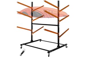 BTRAM Kayak Storage Rack, Heavy Duty Freestanding Sup Storage Stand, Storage Rack for Kayaks, SUPs, Canoe and Paddleboard for Indoor, Outdoor, Garage, Shed, Dock…(Wood)